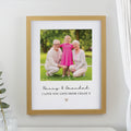 Personalised Heart Photo Upload Oak Poster Frame from Heartfelt Gifts