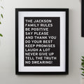 Personalised Typography Black Poster Frame from Heartfelt Gifts