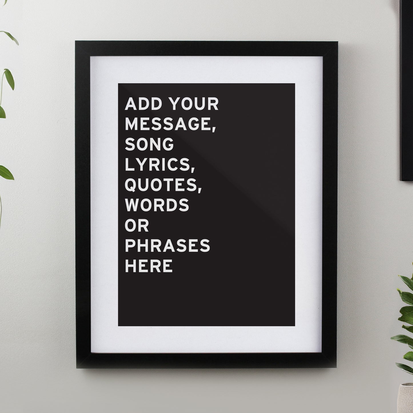 Personalised Typography Black Poster Frame - image 3