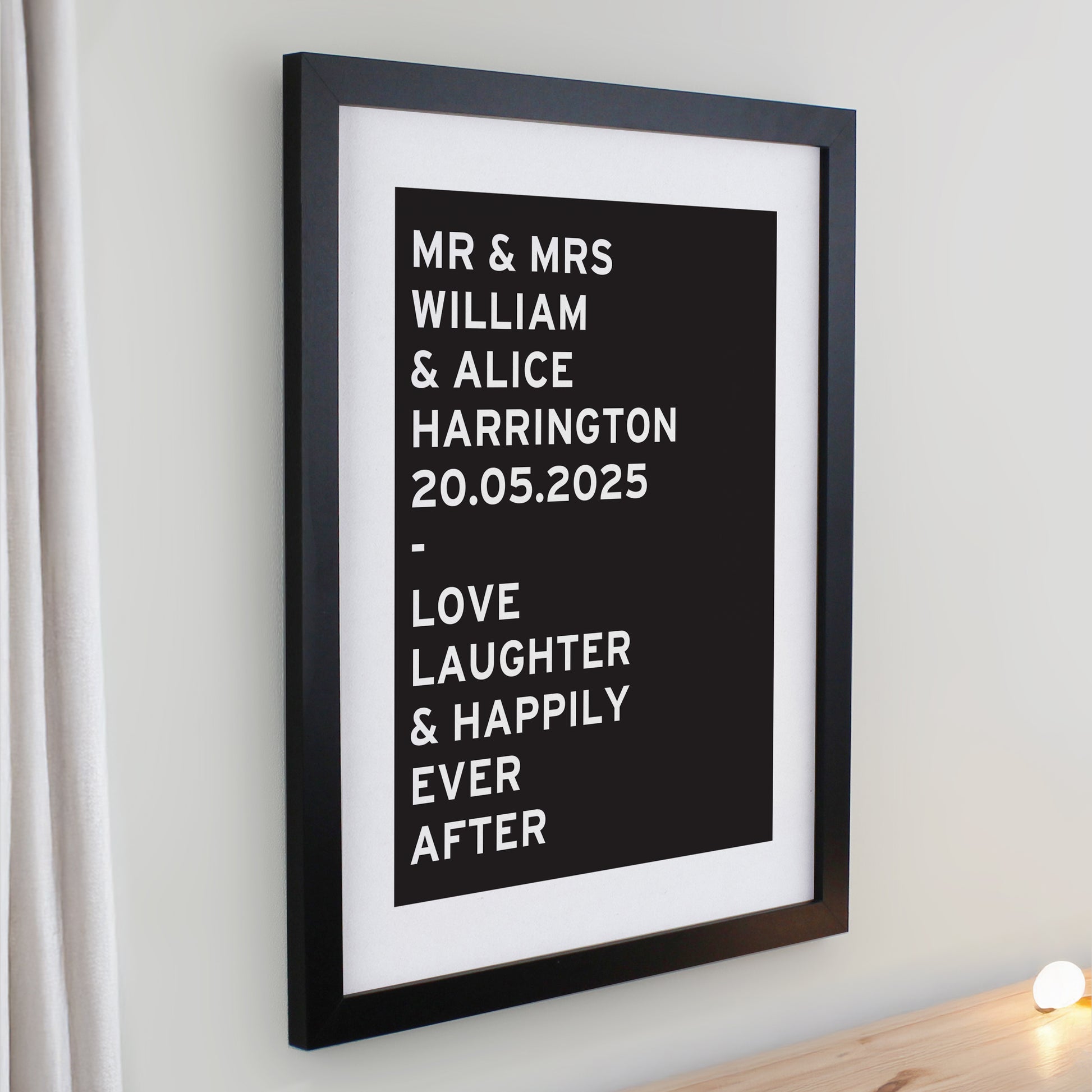 Personalised Typography Black Poster Frame - image 4