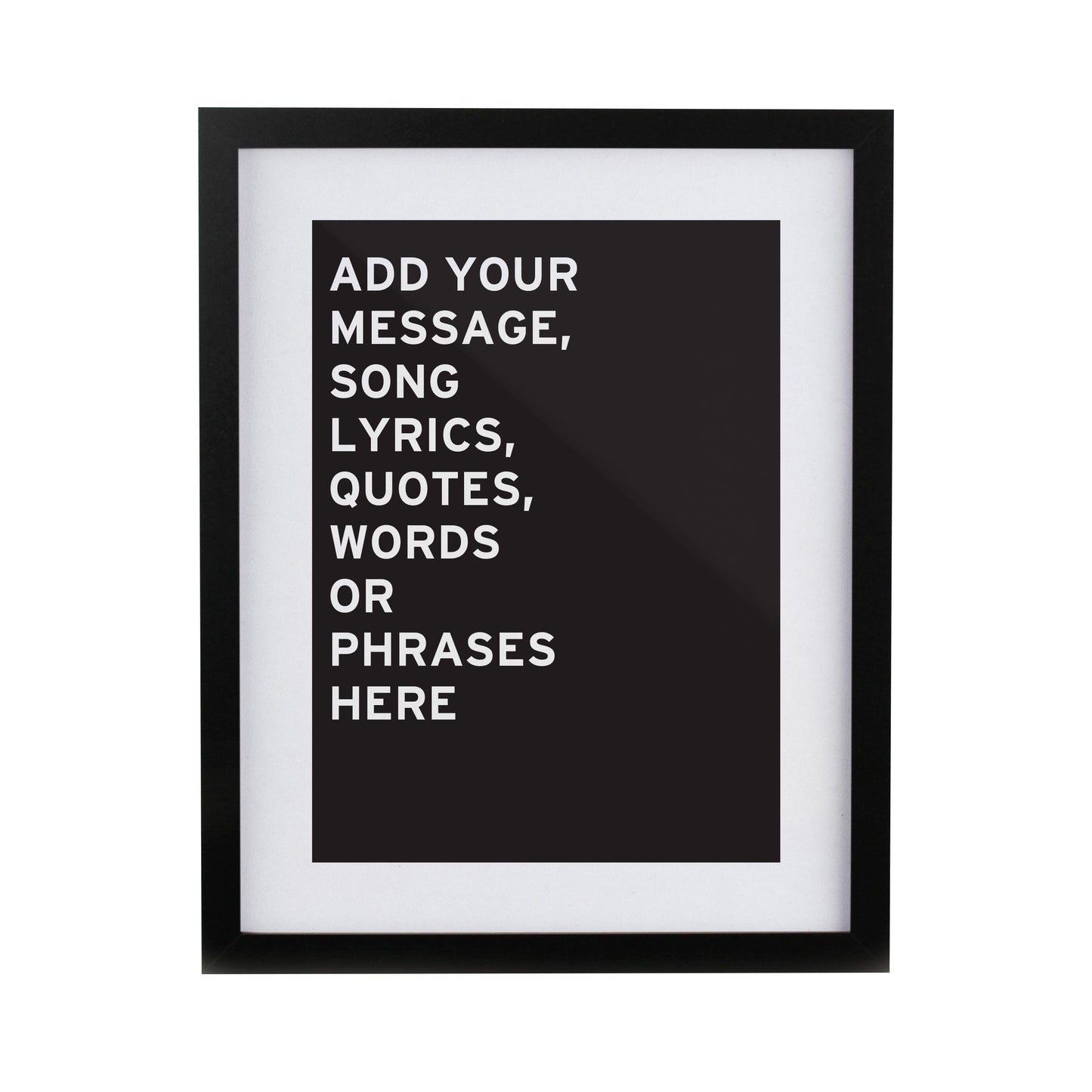Personalised Typography Black Poster Frame - image 5