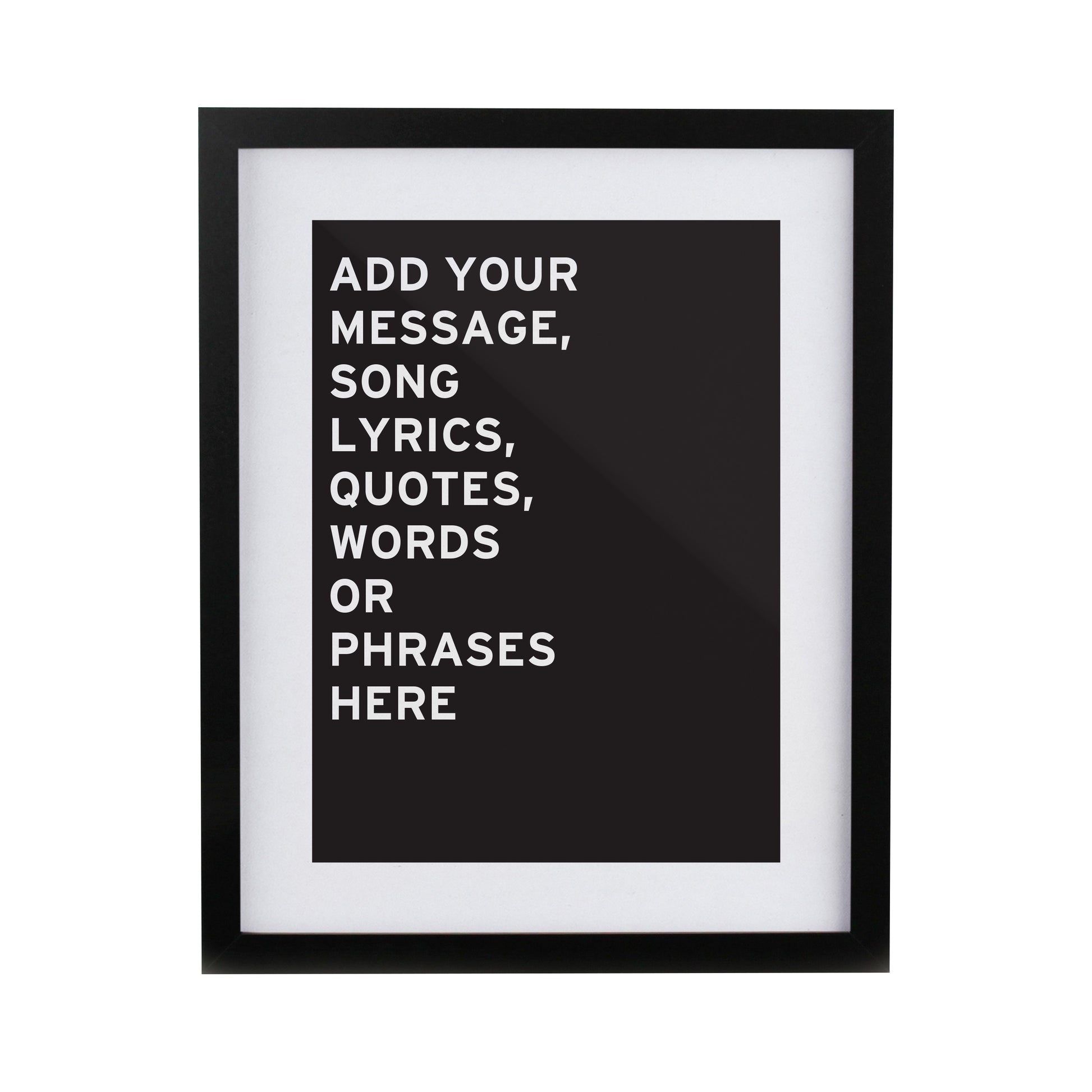 Personalised Typography Black Poster Frame - image 5