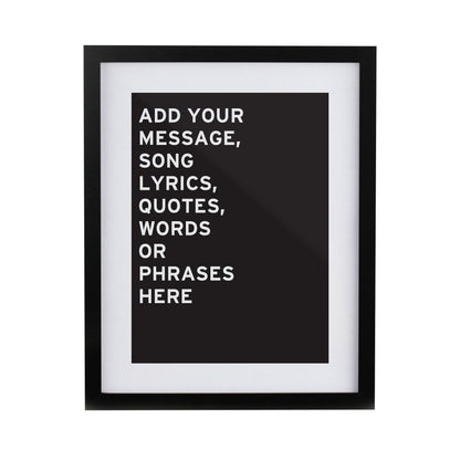 Personalised Typography Black Poster Frame - image 5