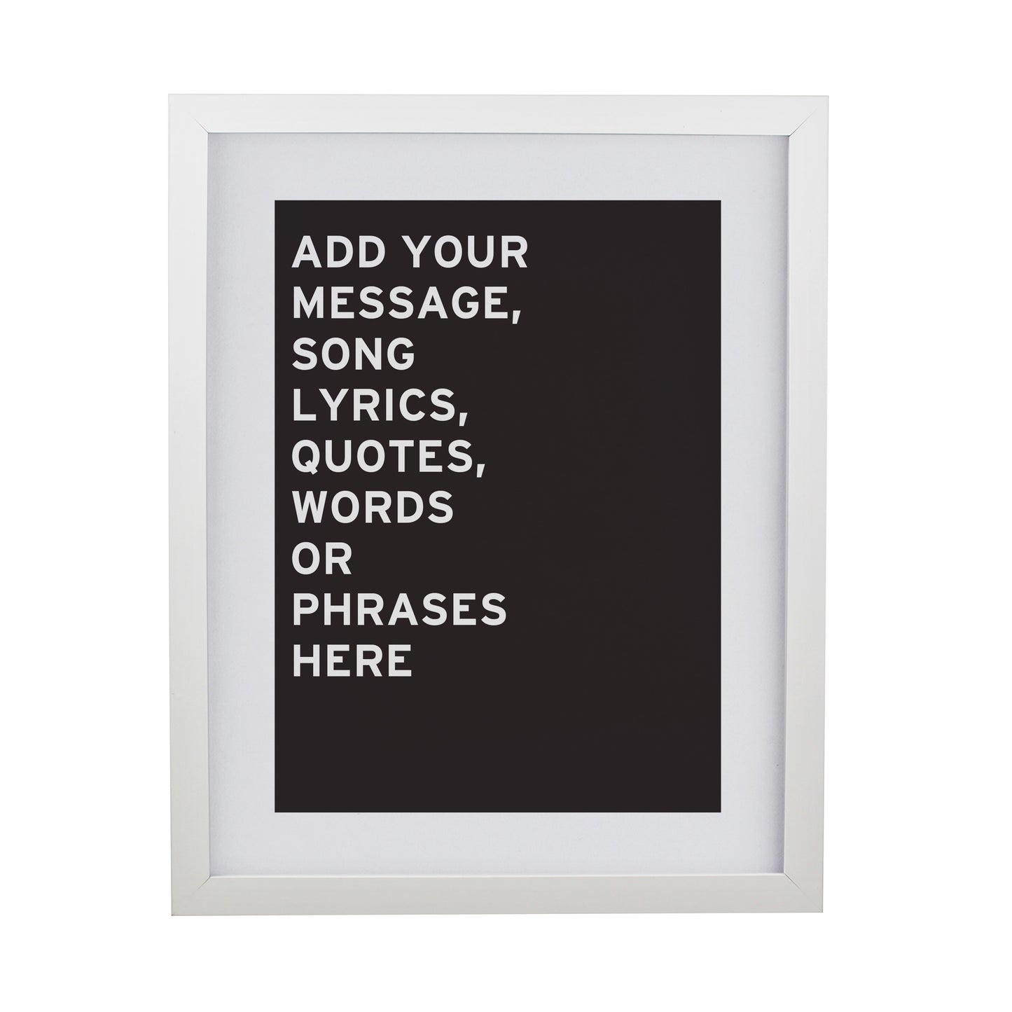 Personalised Typography White Poster Frame - image 5