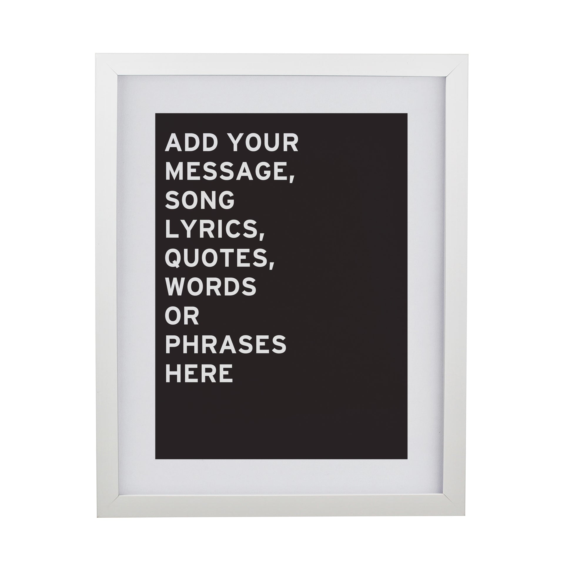 Personalised Typography White Poster Frame - image 5
