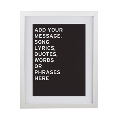 Personalised Typography White Poster Frame - image 5