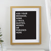 Personalised Typography Oak Poster Frame