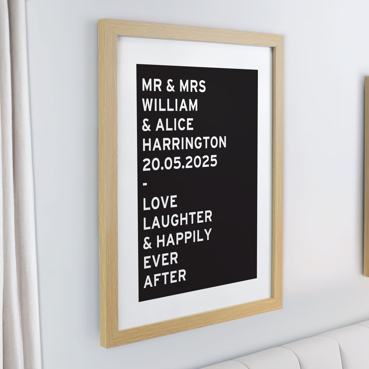 Personalised Typography Oak Poster Frame - image 2