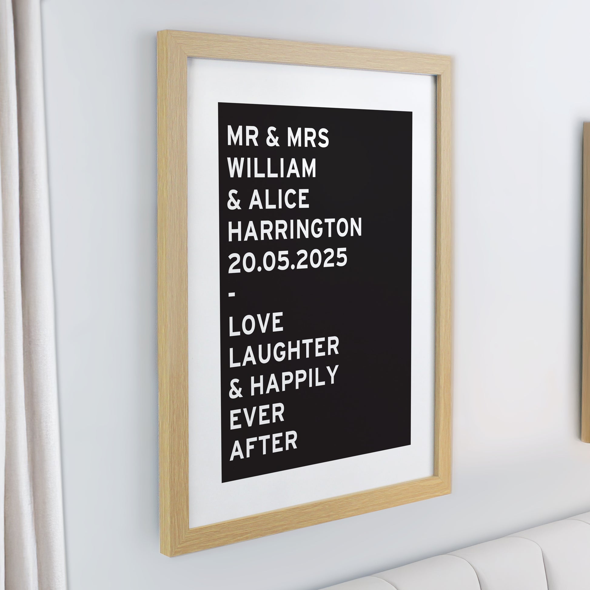 Personalised Typography Oak Poster Frame - image 2