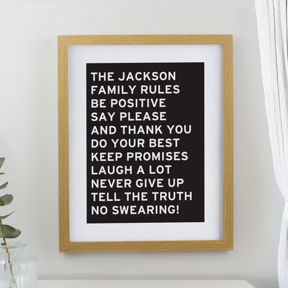 Personalised Typography Oak Poster Frame - image 3