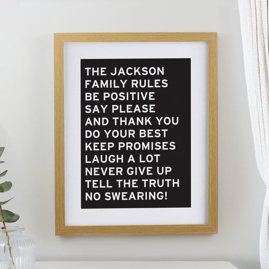 Personalised Typography Oak Poster Frame - image 3