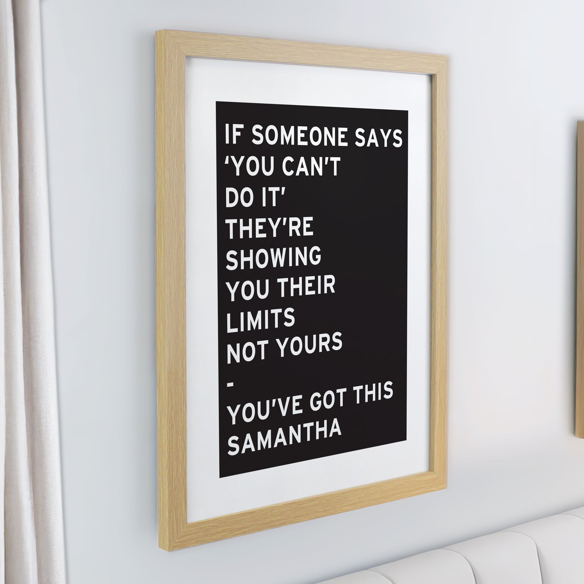Personalised Typography Oak Poster Frame - image 4