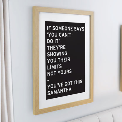 Personalised Typography Oak Poster Frame - image 4