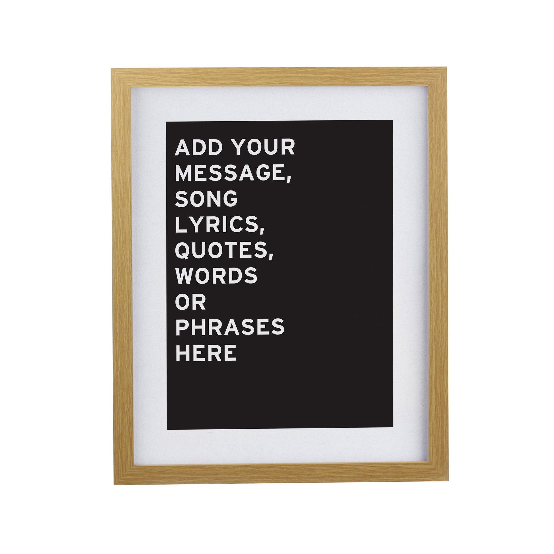 Personalised Typography Oak Poster Frame - image 5