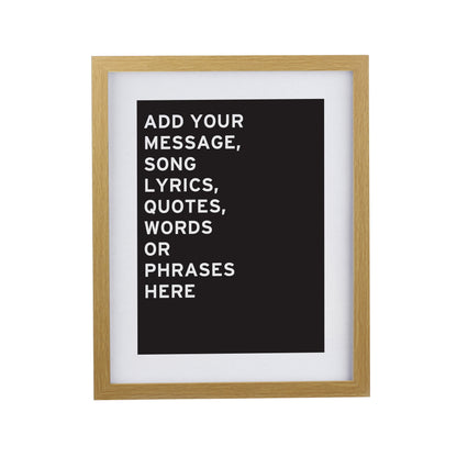 Personalised Typography Oak Poster Frame - image 5