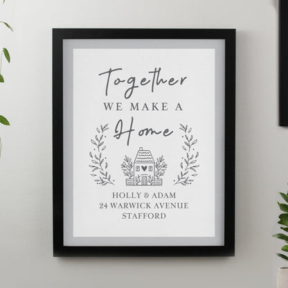 Personalised Home Black Poster Frame from Heartfelt Gifts