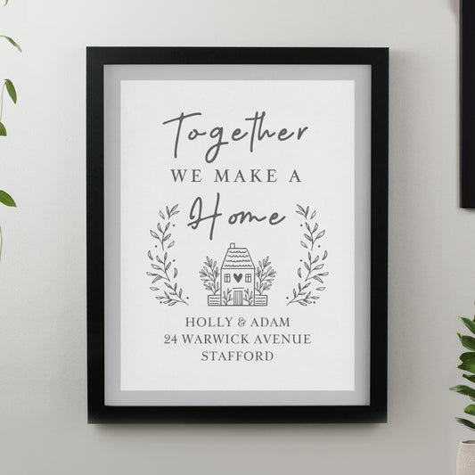 Personalised Home Black Poster Frame from Heartfelt Gifts