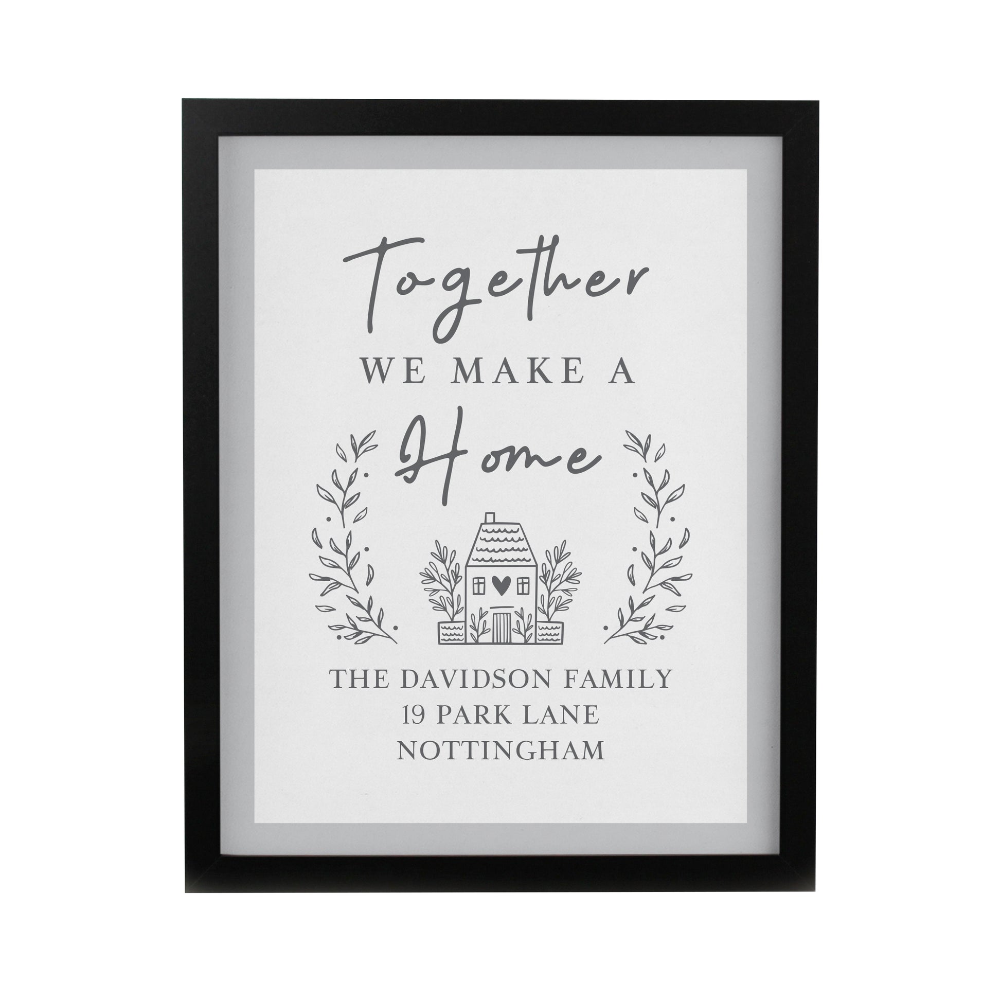 Personalised Home Black Poster Frame - image 3