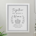 Personalised Home White Poster Frame from Heartfelt Gifts