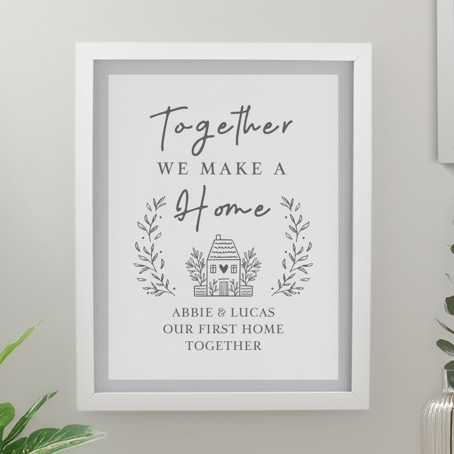 Personalised Home White Poster Frame from Heartfelt Gifts