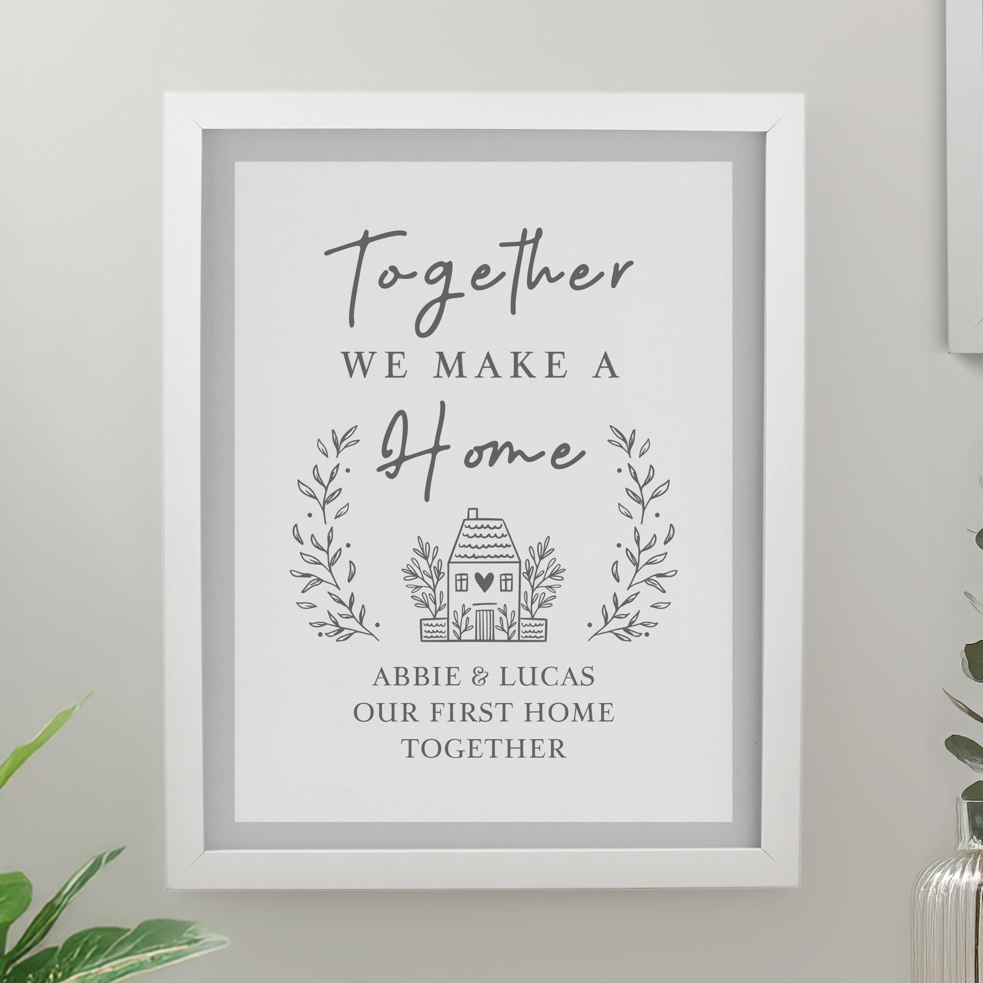 Personalised Home White Poster Frame from Heartfelt Gifts