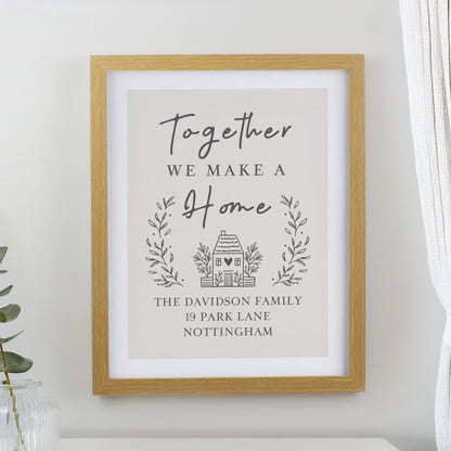 Personalised Home Oak Poster Frame from Heartfelt Gifts