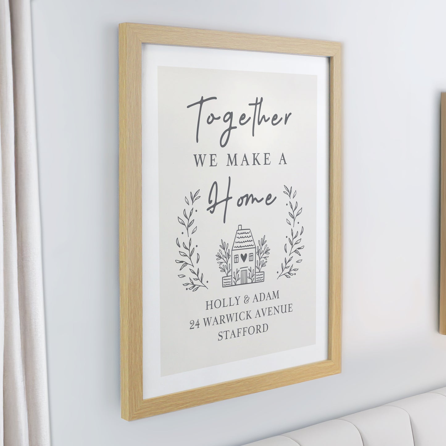 Personalised Home Oak Poster Frame - image 2