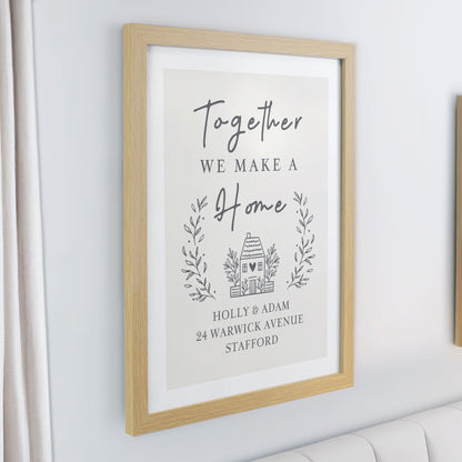 Personalised Home Oak Poster Frame - image 2