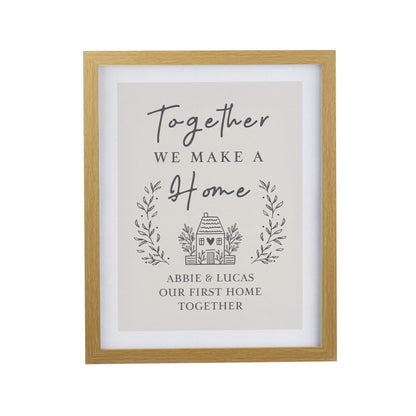 Personalised Home Oak Poster Frame - image 3