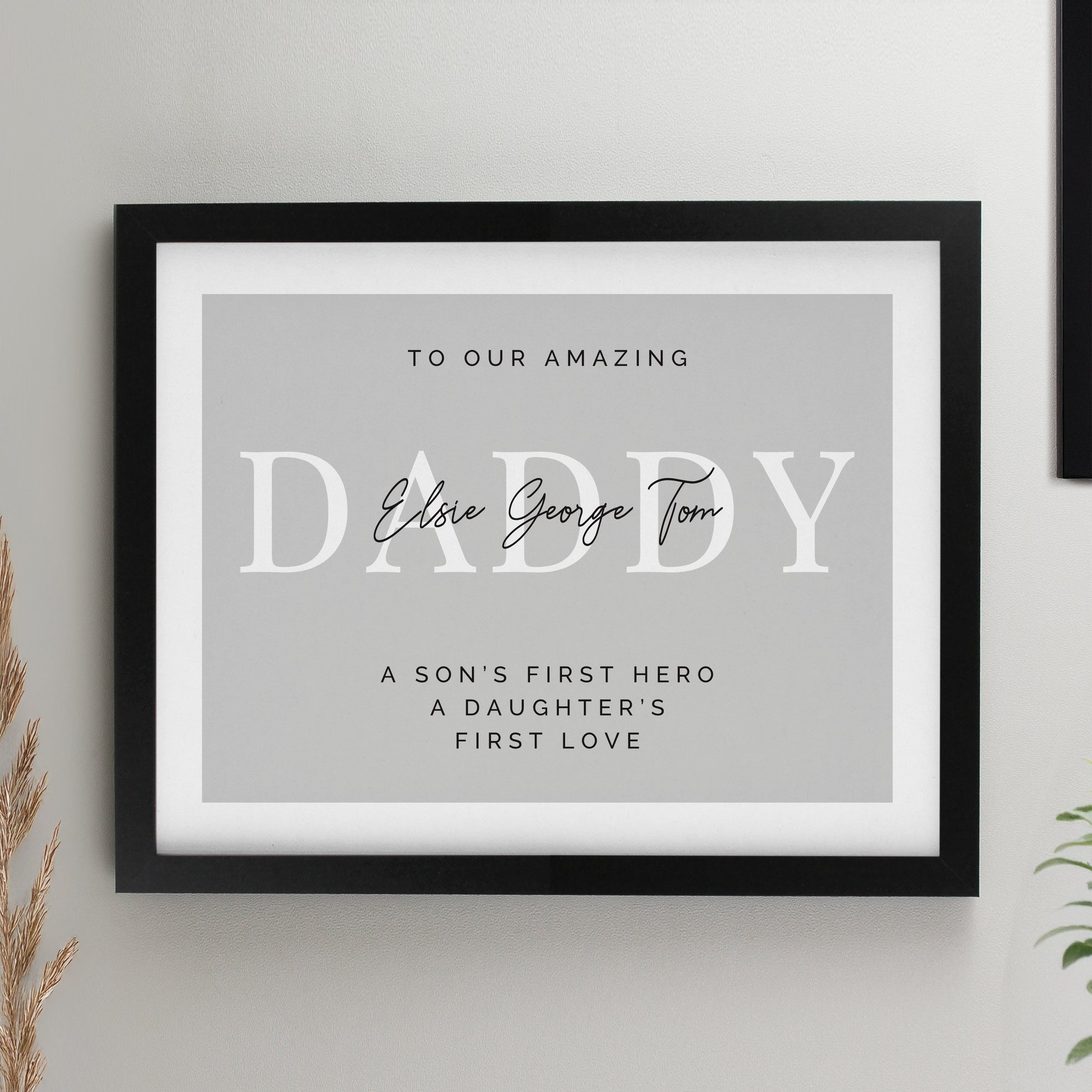 Personalised Free Text Black Poster Frame from Heartfelt Gifts