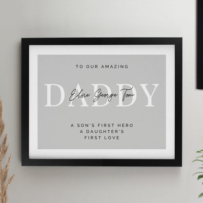 Personalised Free Text Black Poster Frame from Heartfelt Gifts