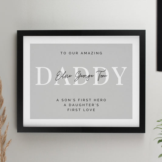 Personalised Free Text Black Poster Frame from Heartfelt Gifts
