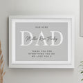 Personalised Free Text White Poster Frame from Heartfelt Gifts