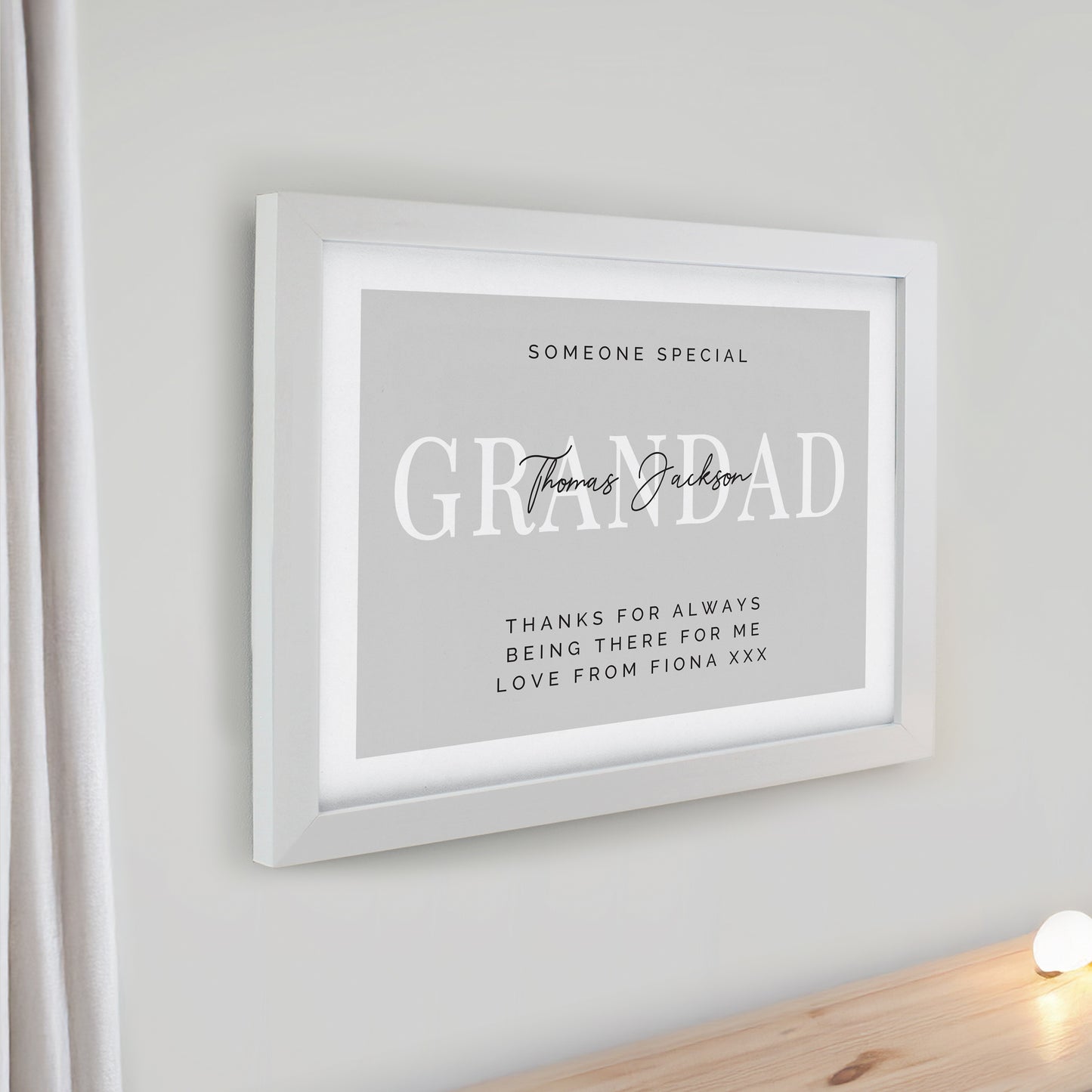 Personalised Free Text White Poster Frame - image 2