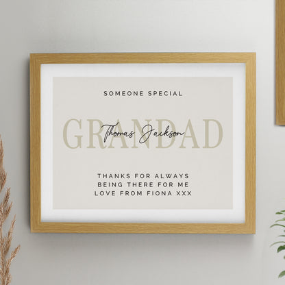 Personalised Free Text Oak Poster Frame from Heartfelt Gifts