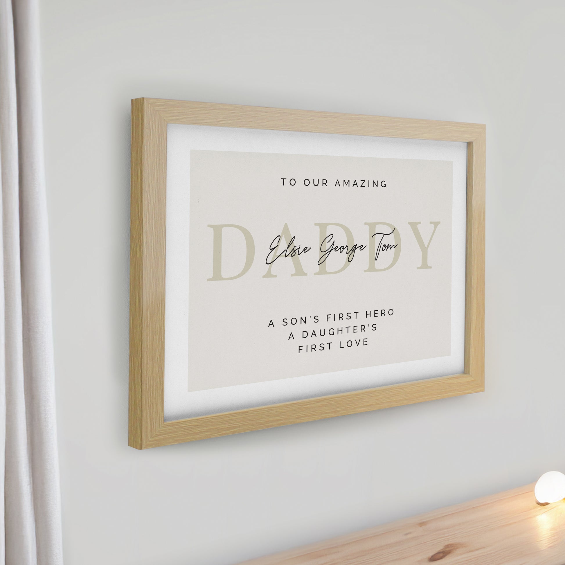 Personalised Free Text Oak Poster Frame - image 2