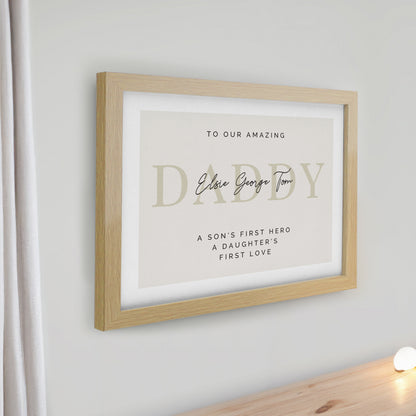 Personalised Free Text Oak Poster Frame - image 2