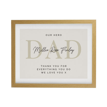 Personalised Free Text Oak Poster Frame - image 3
