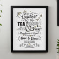 Personalised We go Together Black Poster Frame from Heartfelt Gifts