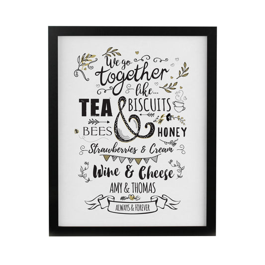 Personalised We go Together Black Poster Frame - image 3