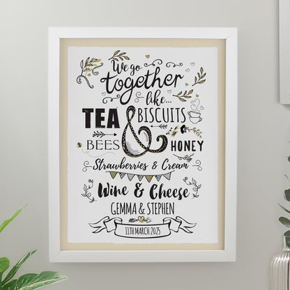 Personalised We go Together White Poster Frame from Heartfelt Gifts
