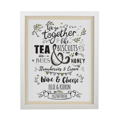 Personalised We go Together White Poster Frame - image 3