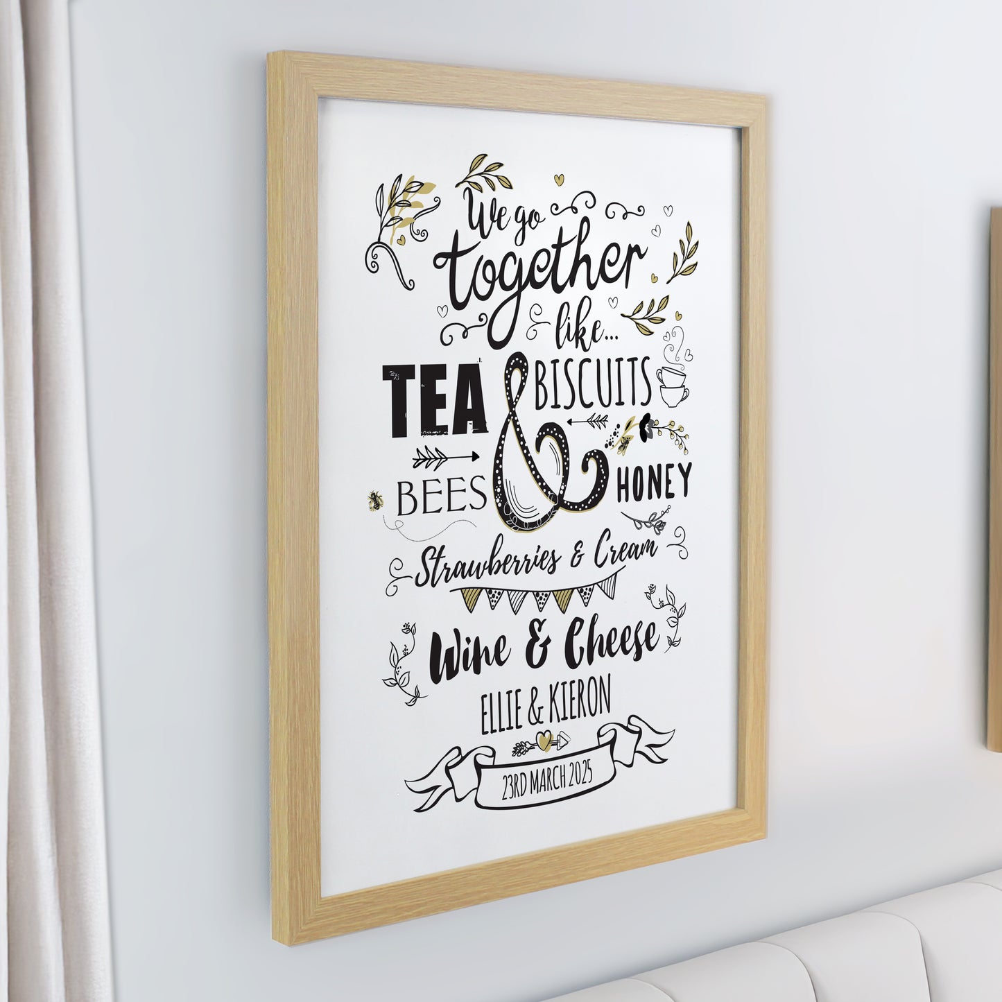 Personalised We go Together Oak Poster Frame - image 2