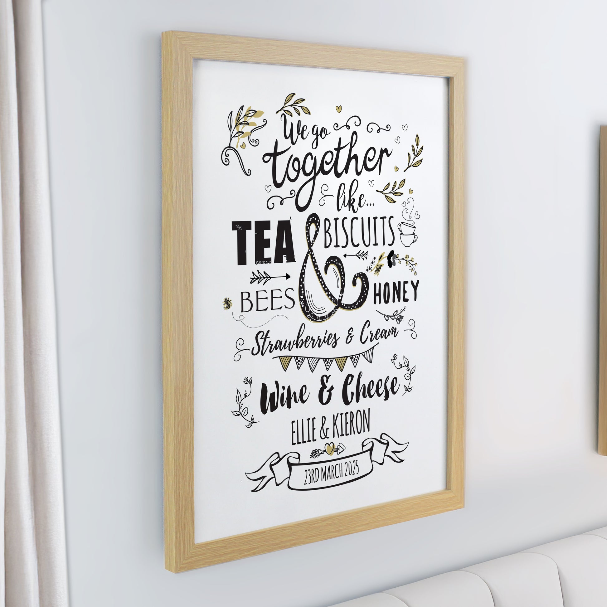Personalised We go Together Oak Poster Frame - image 2