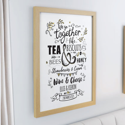 Personalised We go Together Oak Poster Frame - image 2