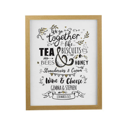 Personalised We go Together Oak Poster Frame - image 3