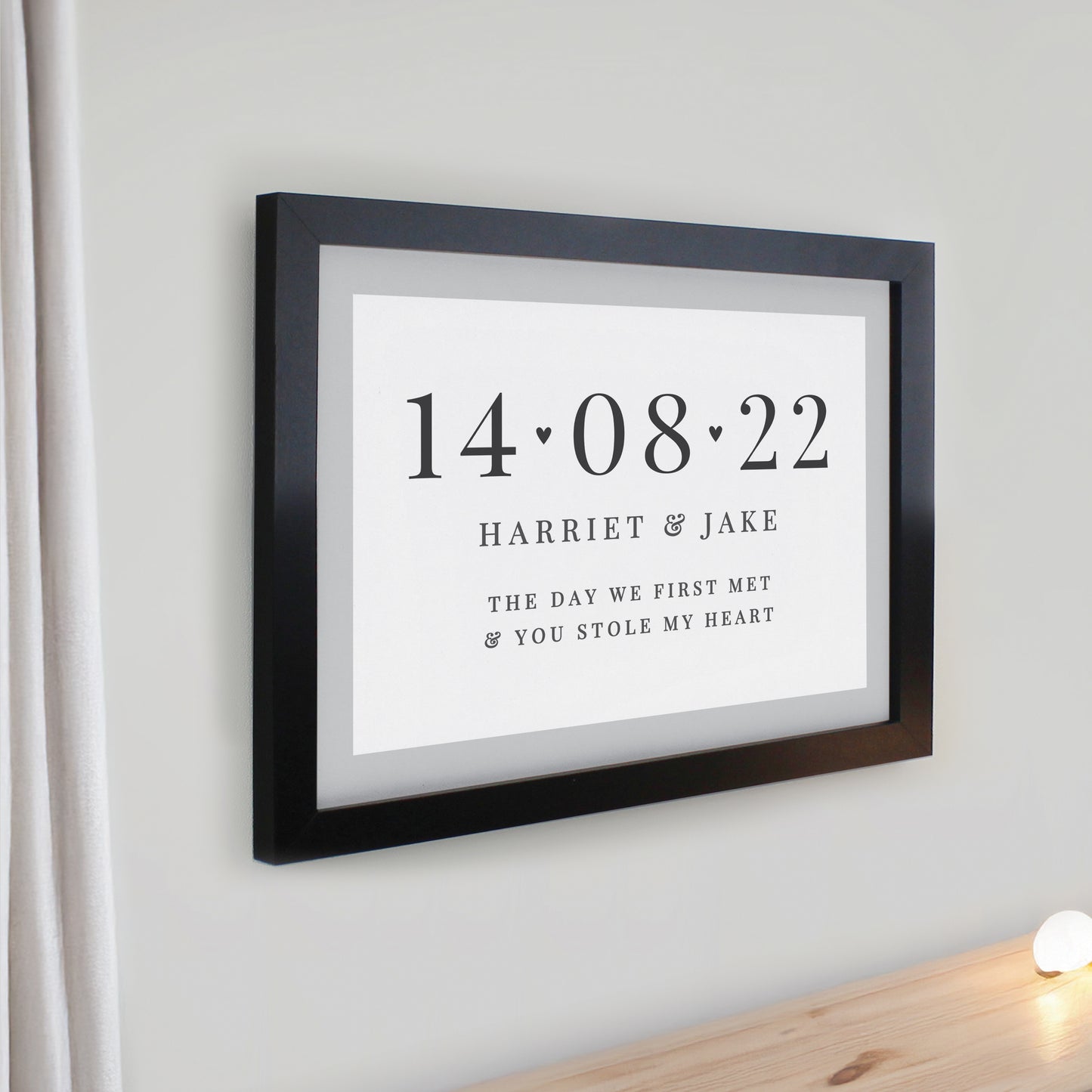 Personalised Special Date Black Poster Frame - image 2