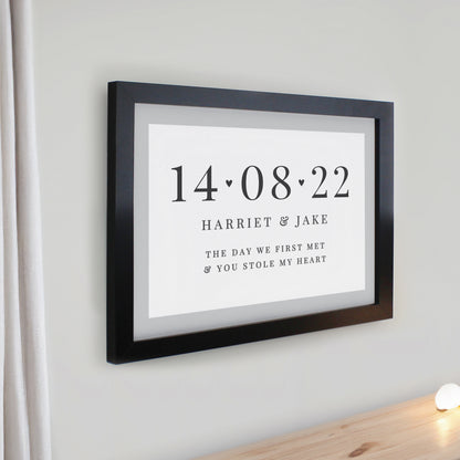 Personalised Special Date Black Poster Frame - image 2
