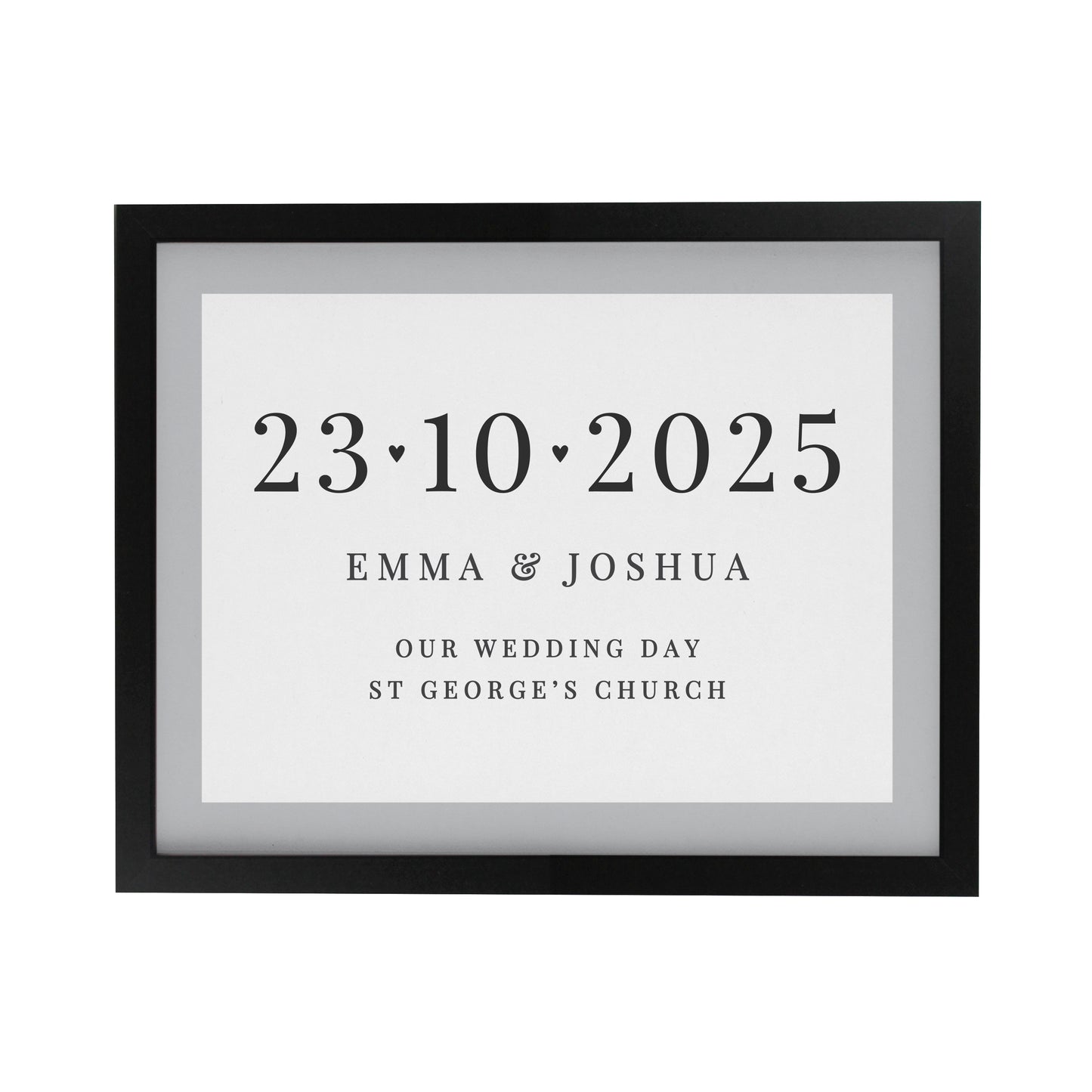 Personalised Special Date Black Poster Frame - image 3