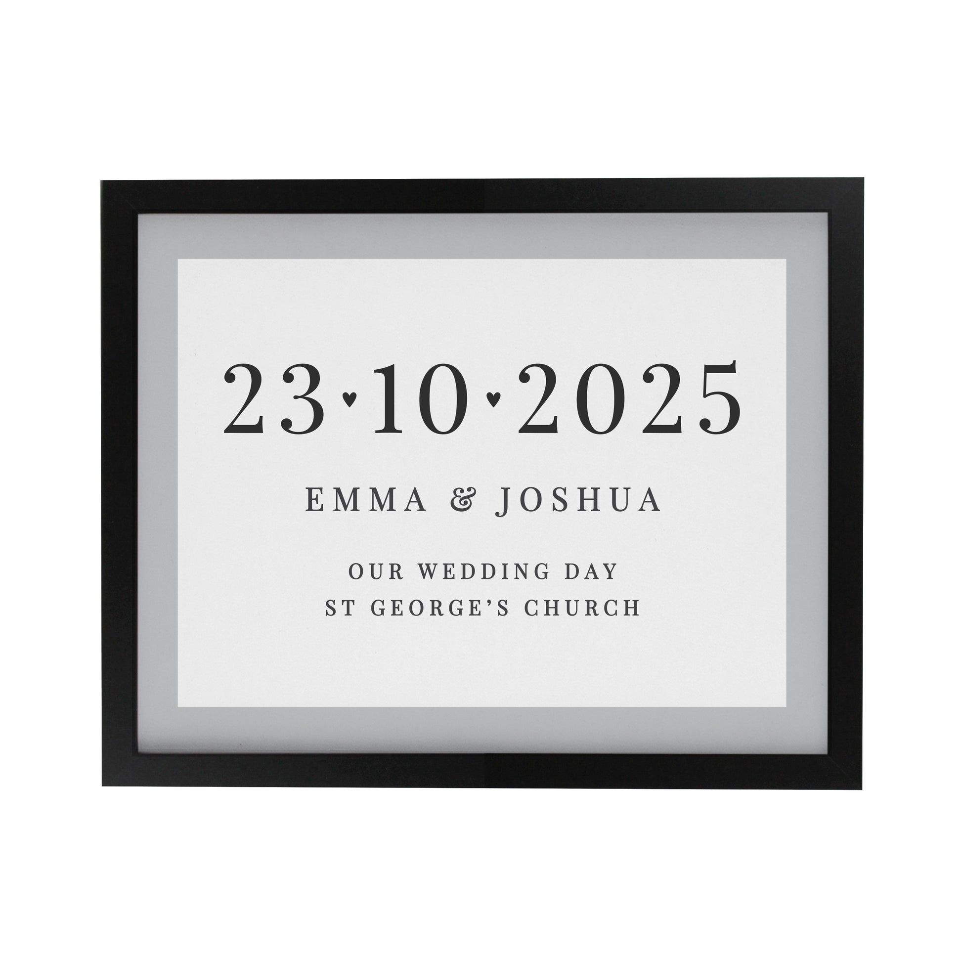 Personalised Special Date Black Poster Frame - image 3